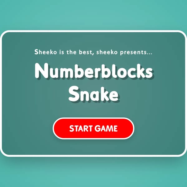 Numberblocks Snake