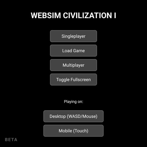 Websim Civilization I (BETA)