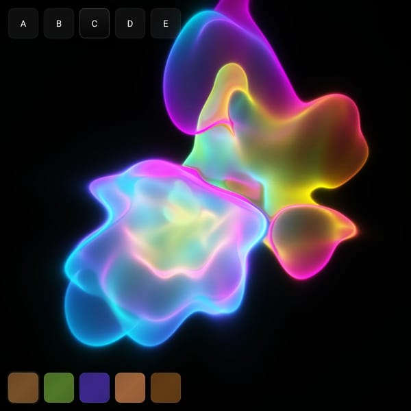 Interactive Canvas with Turbulence and Palette Controls