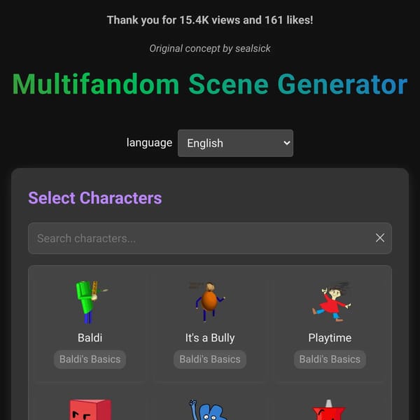 Multifandom Scene Generator