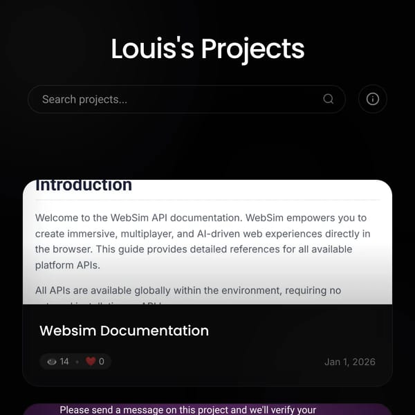Louis's Project Menu