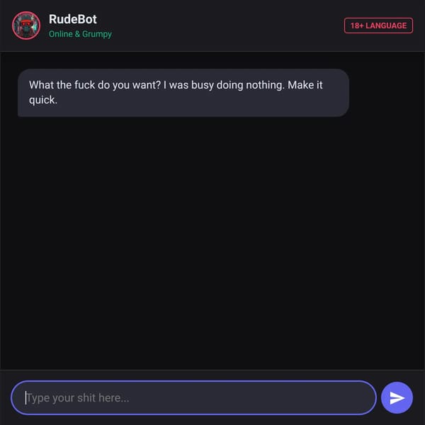 RudeBot - No Filter AI