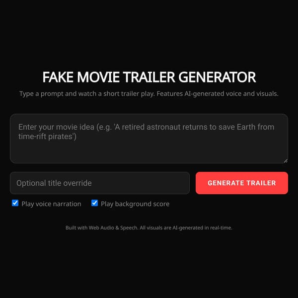 Fake Movie Trailer Generator(REMASTERED!!)