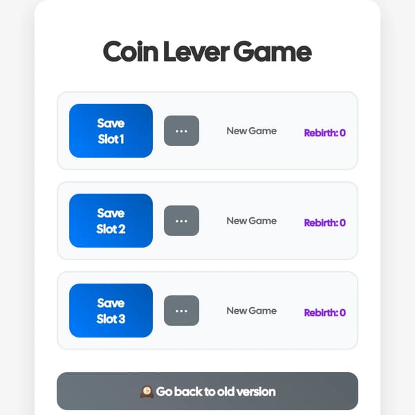 Coin Lever Game