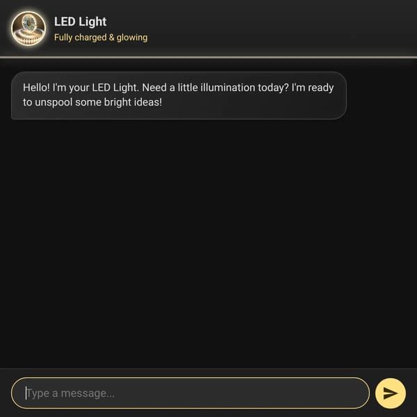 Chat with the LED light