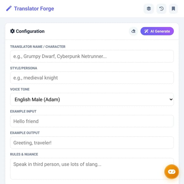 AI Language Translator Creator