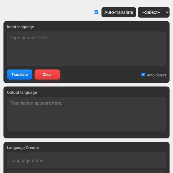 Simple Language Creator