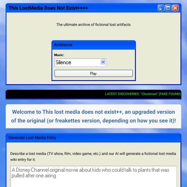 This LostMedia Does Not Exist++++