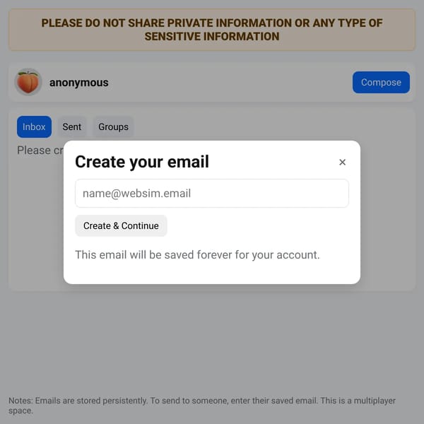 Websim email
