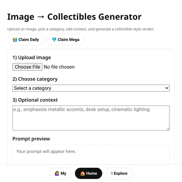 Image → Collectibles Generator