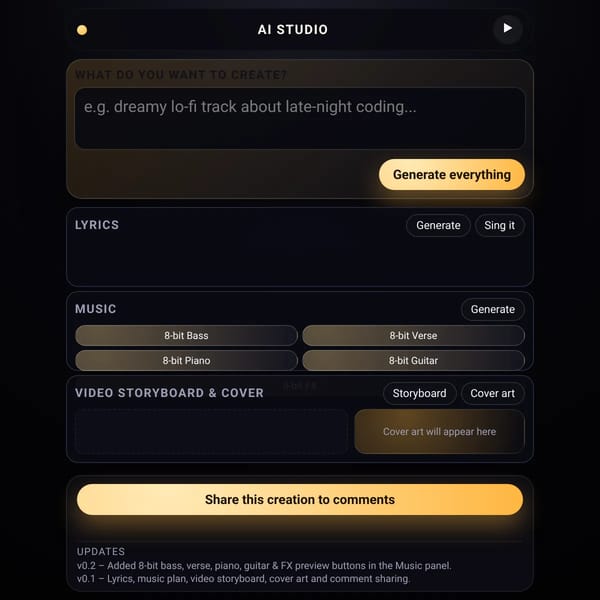 AI Music + Video Studio