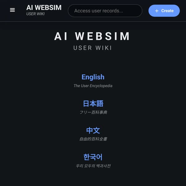 Websim User Encyclopedia