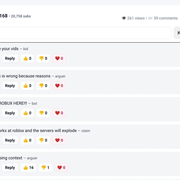 Comment Section Simulator