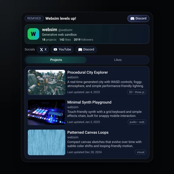 websim profile