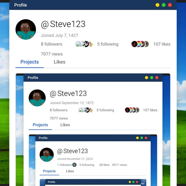 User Profile Page on WebSim.ai