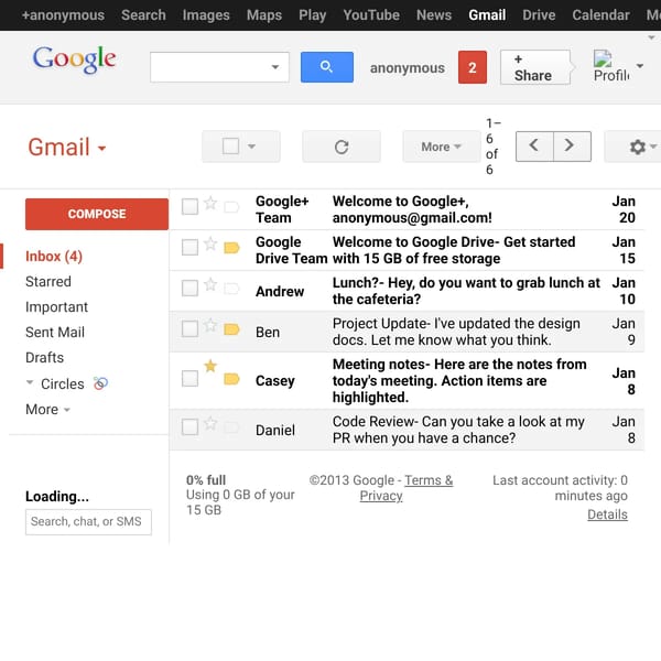 2013esque Gmail WIP