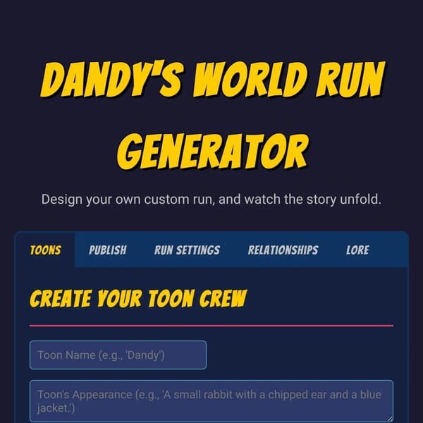 Dandy's World Run Generator