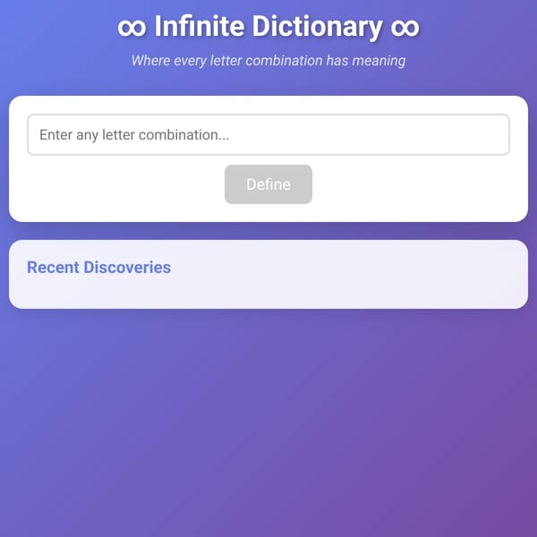 ∞ Infinite Dictionary ∞