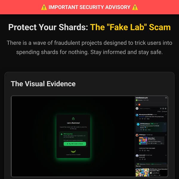 SECURITY ALERT: Websim Shard Scam Awareness