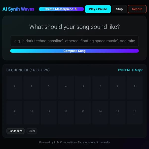 AI Synth Waves — Music Maker