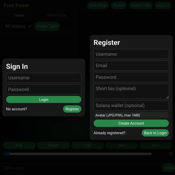 Free Multiplayer Poker