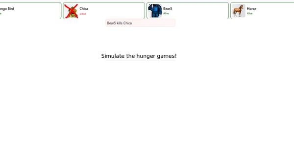 Hunger Games Simulator: WEBSIM EDITION