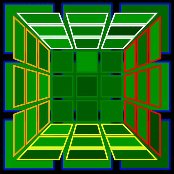 Rubik's Cube - Stereographic Projection