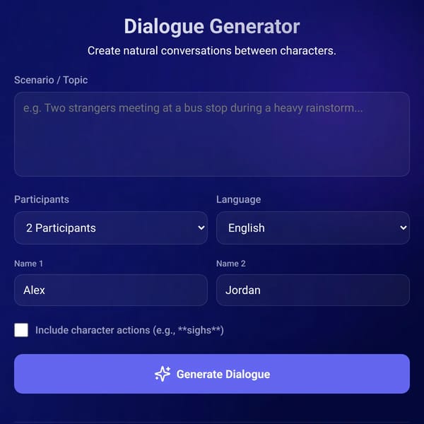 Dialogue Generator