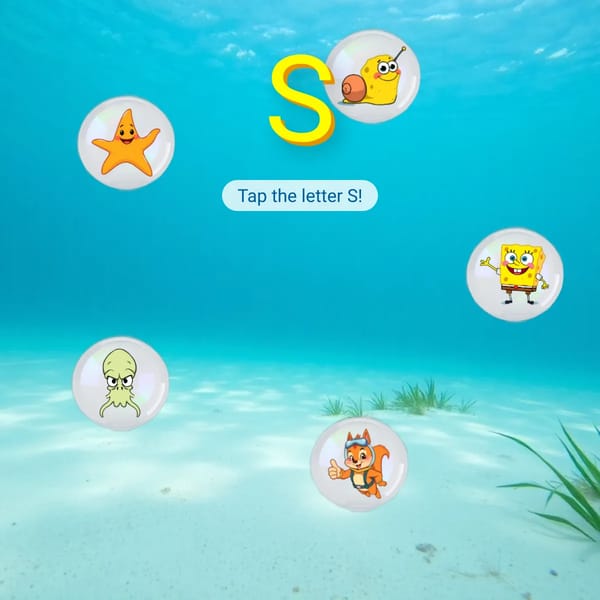 Phonics: Letter S with SpongeBob