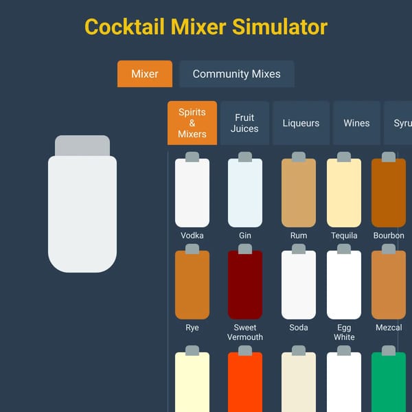 Improved Cocktail Mixer Simulator