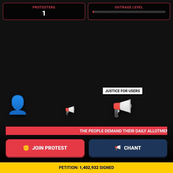 Bring Back Daily Credits Protest