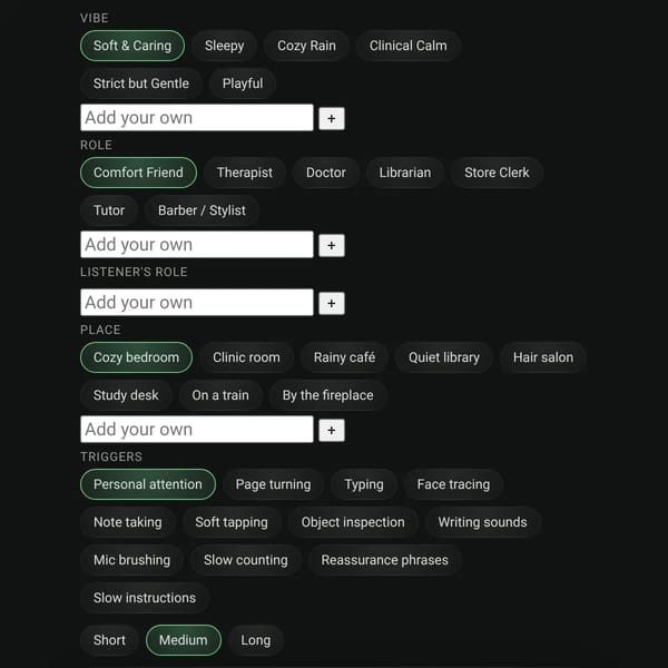 ASMR script maker
