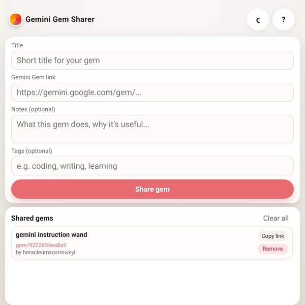Gemini Gem Sharer