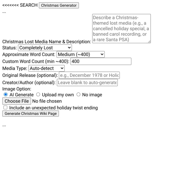 Super Lost Media Generator