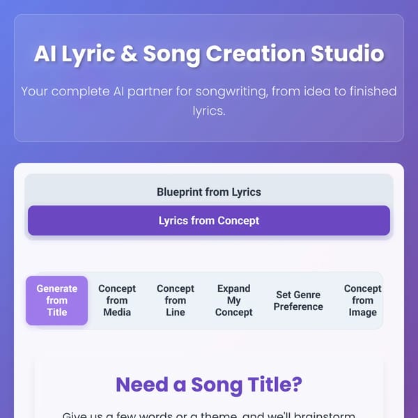 Song Idea Generator 222