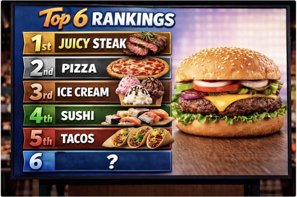 Rank These 6 foods but you can't change