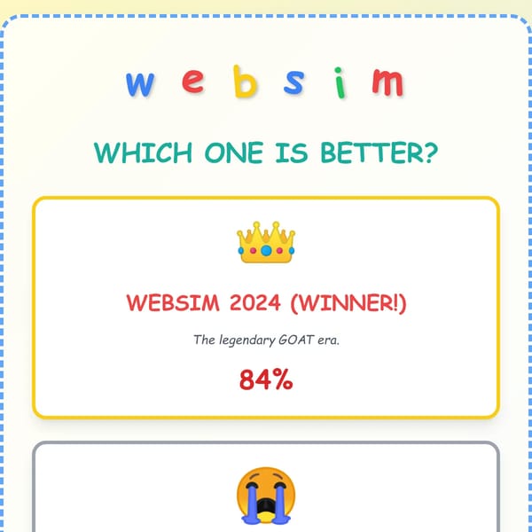 Websim Vote: 2024 vs 2026 — Realtime: FINISH - 2024 IS WINNER