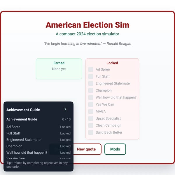 American Election Simulator