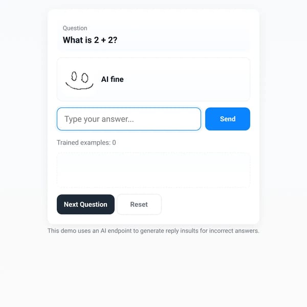 Trainable AI — Uh oh