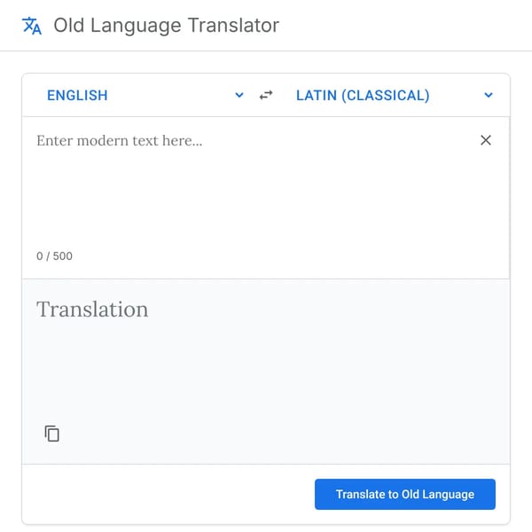 Old Language Translator