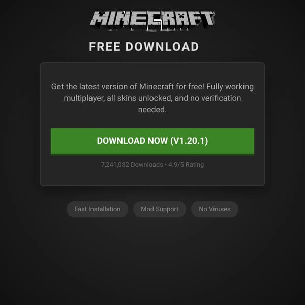Minecraft Free Download - Official 2026