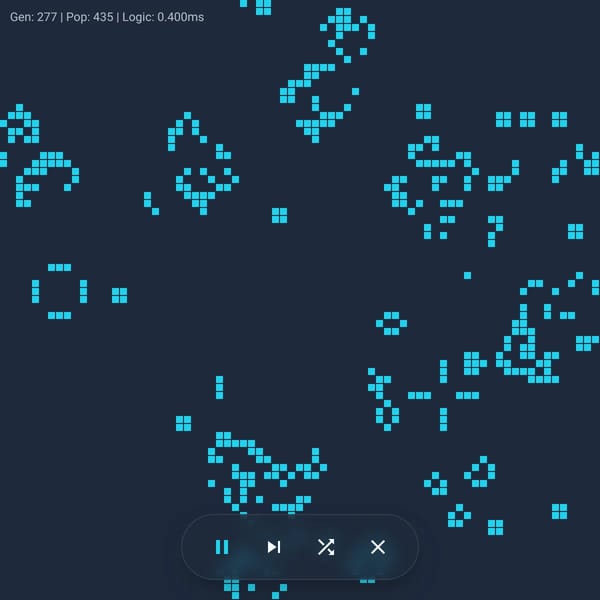 conways game of life but in websim