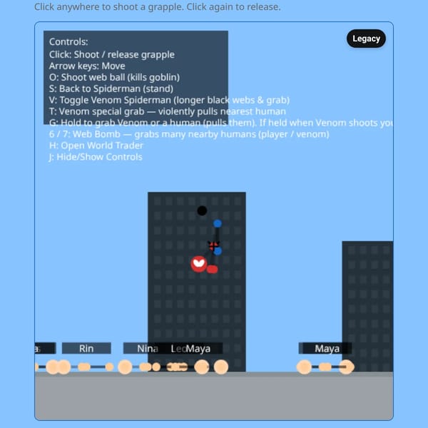 spiderragdolll mobile controlls added