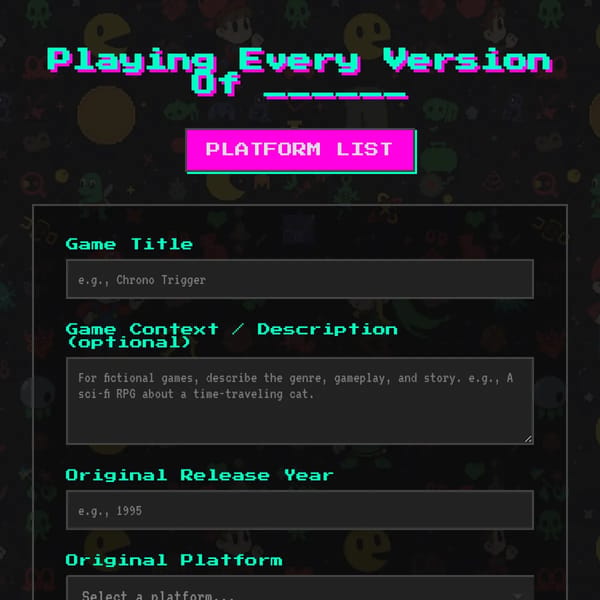 Playing Every Version Of ______