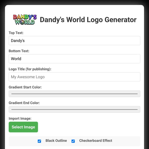 Dandy's World Logo Generator