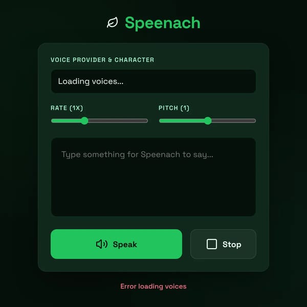 Speenach: Generate Speech