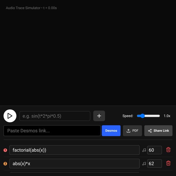 Audio Trace Simulator