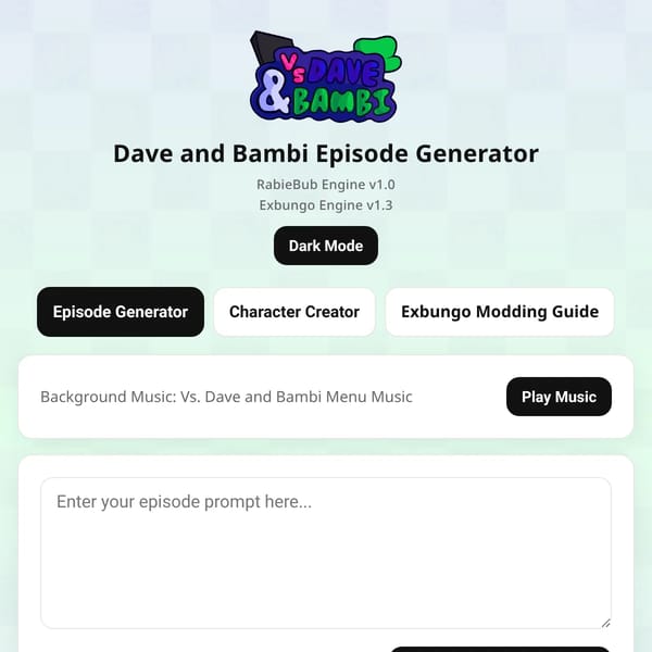 Dave and Bambi Episode Generator FIXED!