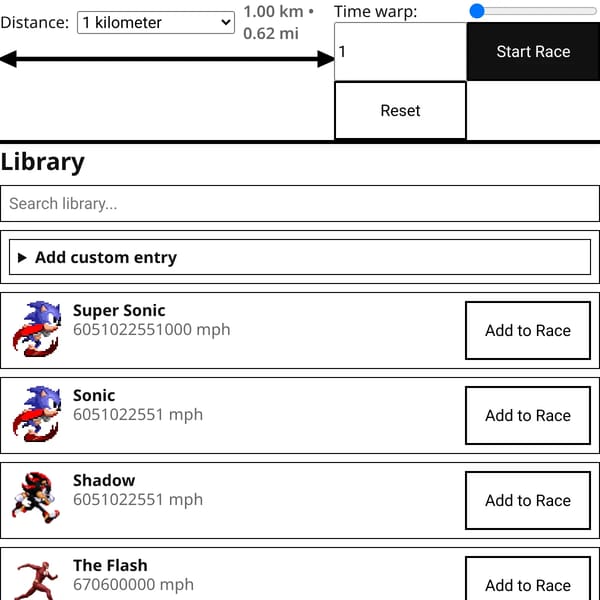 Speed Race Simulator
