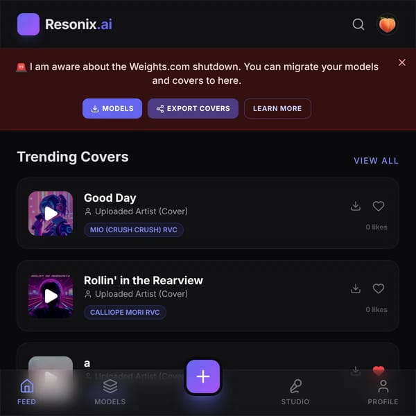 Resonix - AI Voice & Cover Studio